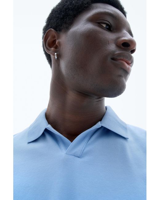 Filippa K Stretch Cotton Polo T-shirt in Blue for Men | Lyst Canada