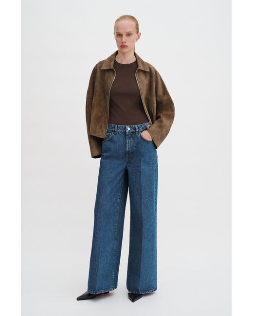 Filippa K Blue Fine Rib Tee