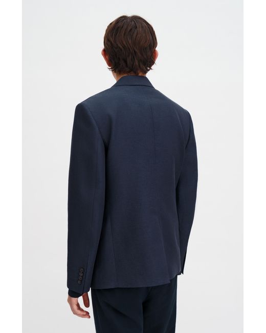 Filippa K Blue Hugh Cotton Linen Blazer for men