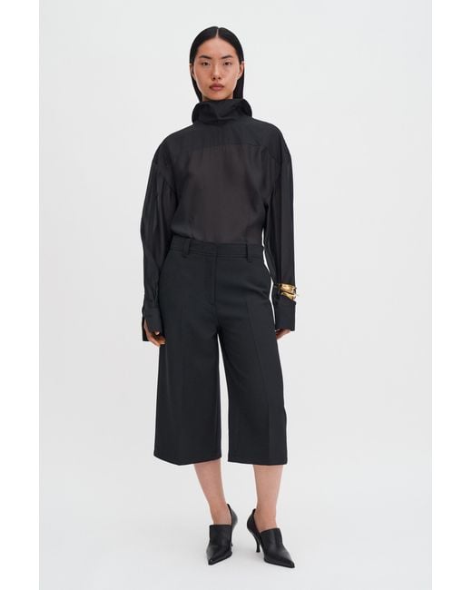 Filippa K Blue Fold Collar Blouse