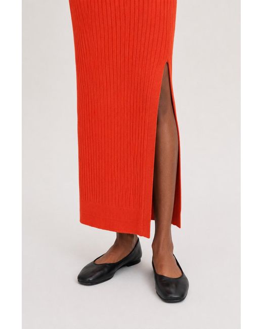 Filippa K Red Rib Knit Skirt