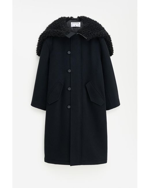 Filippa K Blue Wool Parka