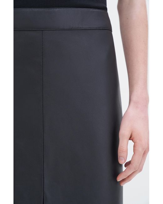 Filippa K Blue Leather Pencil Skirt