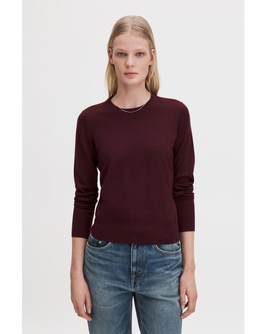 Filippa K Red Merino R-Neck Sweater