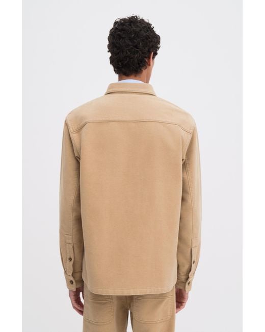 Filippa K Natural Moleskin Patch Pocket Overshirt for men