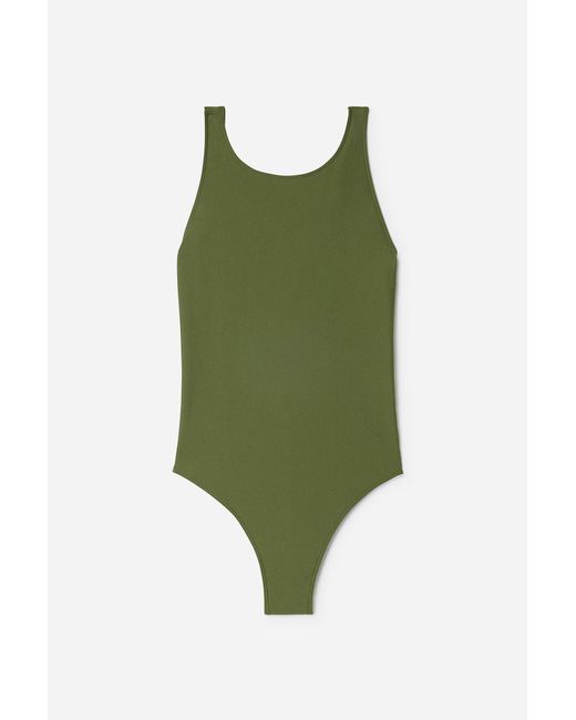 Filippa K Green Cross-Back Swimsuit