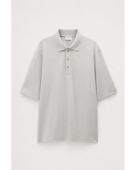 Filippa K White Boxy Polo Shirt for men