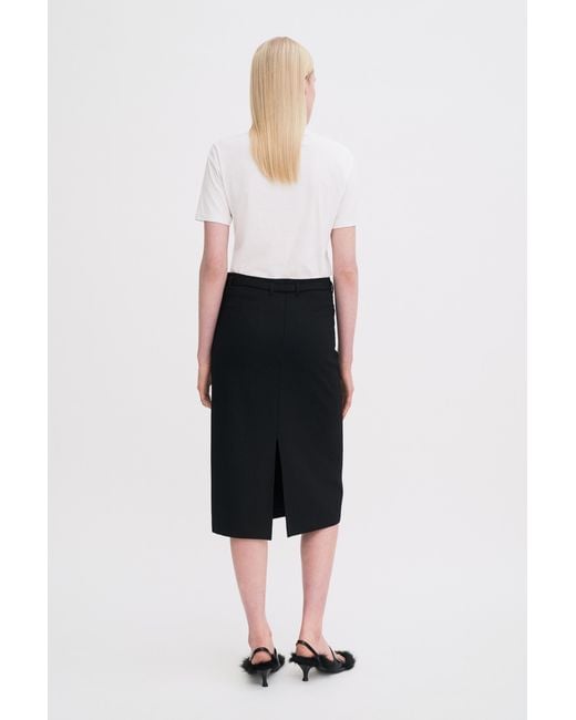 Filippa K Blue Belted Jersey Skirt