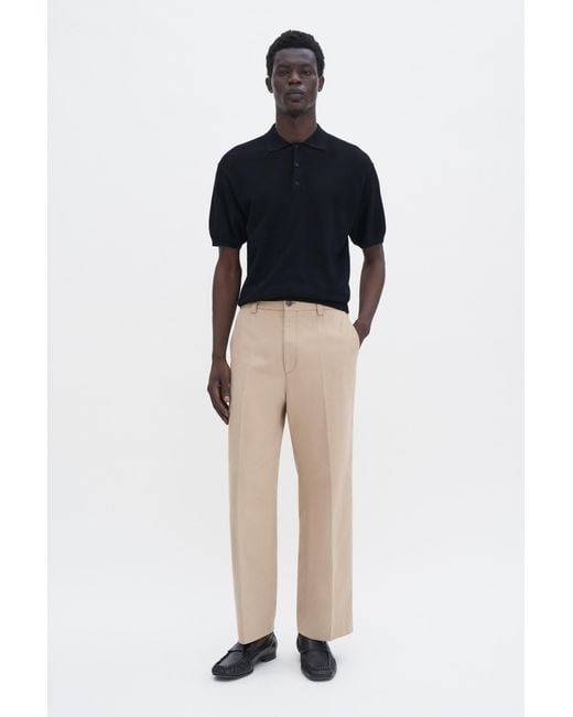 Filippa K Black Oversized Cropped Work Trouser for men