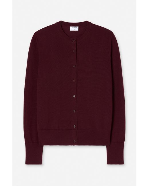 Filippa K Red Merino Short Cardigan