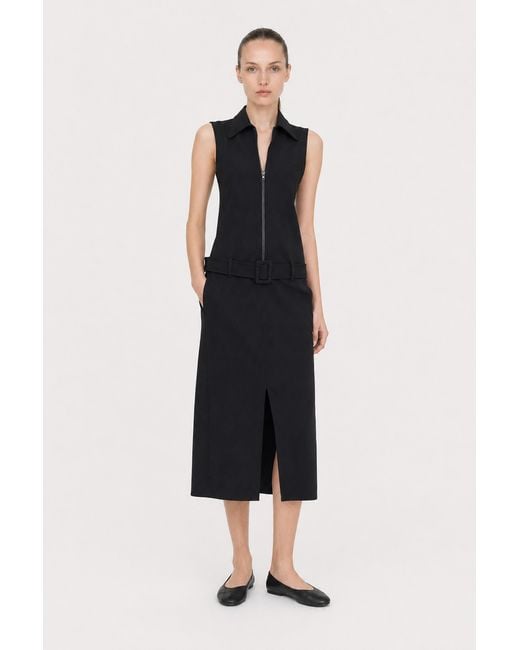 Filippa K Blue Belted Zip Dress