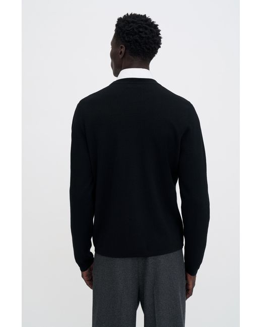 Filippa K Black Wool Milano Knit Sweater for men