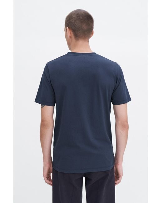 Filippa K Blue Classic Cotton Tee for men