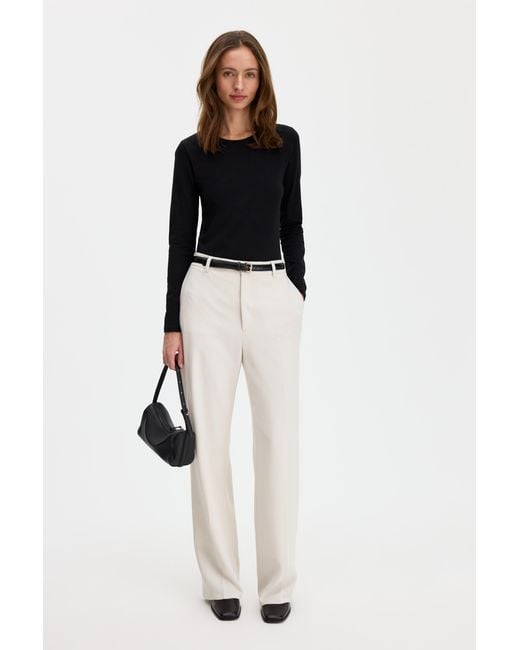 Filippa K Blue Cotton Stretch Long Sleeve