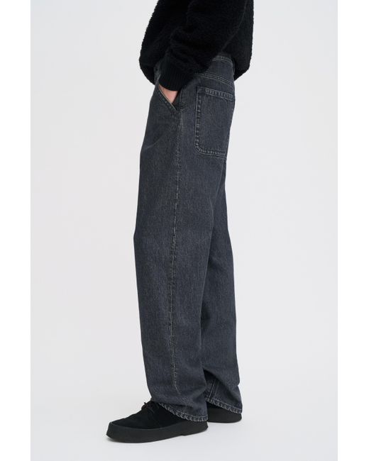 Filippa K Black Denim Work Jeans for men