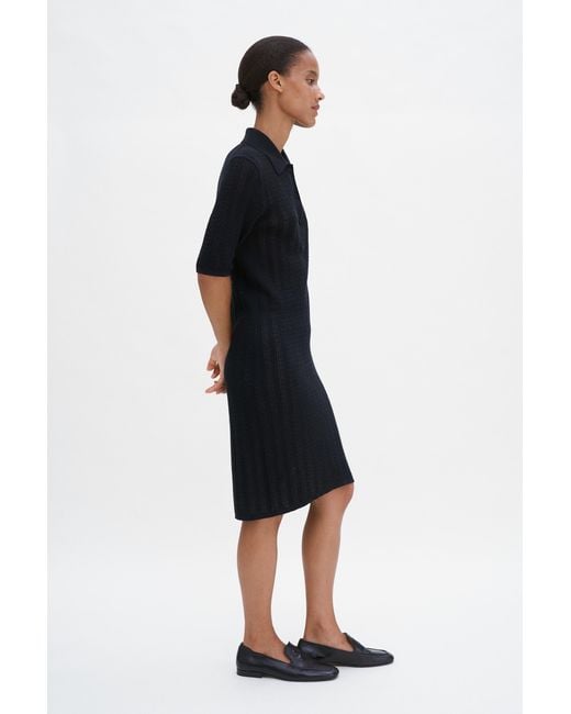 Filippa K Black Mesh Knit Dress