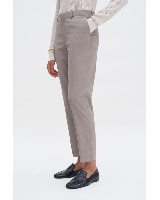 Filippa K Gray Emma Cropped Cool Wool Trousers