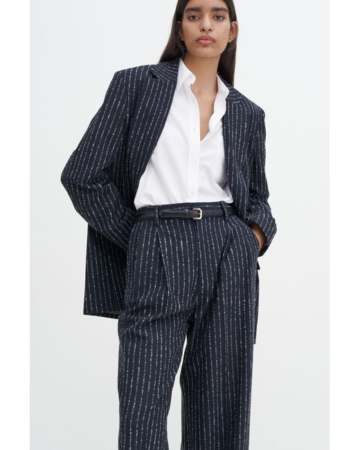 Filippa K Blue Darcey Pinstripe Trousers