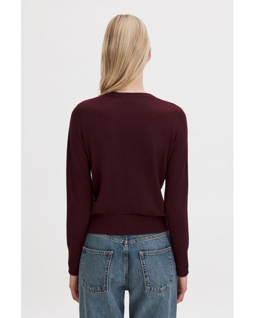 Filippa K Red Merino R-Neck Sweater