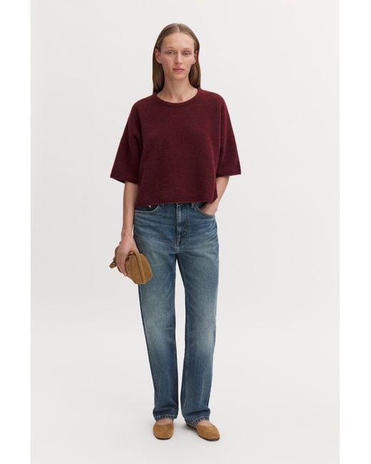 Filippa K Red Wool Yak Tee