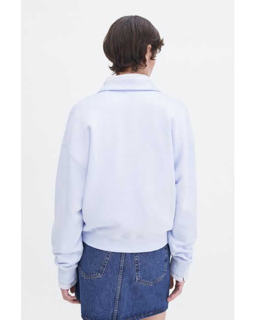 Filippa K White Polo Sweatshirt