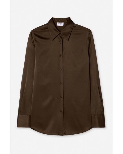 Filippa K Brown Silk Shirt