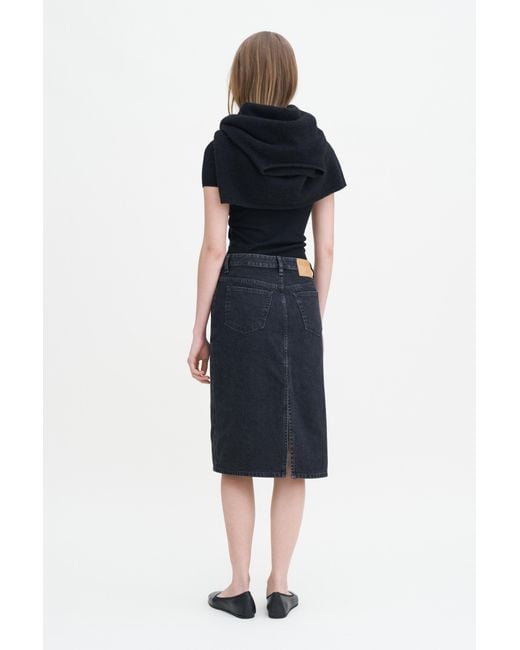 Filippa K Blue Denim Midi Skirt