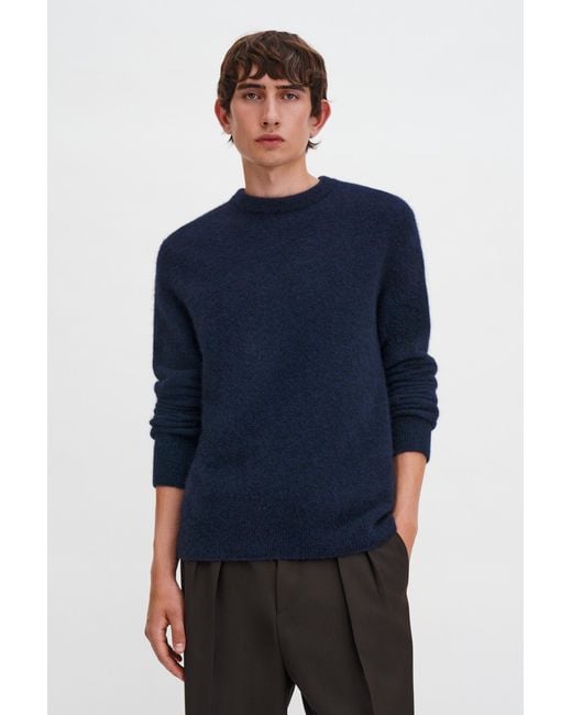 Filippa K Blue Wool Yak Sweater for men