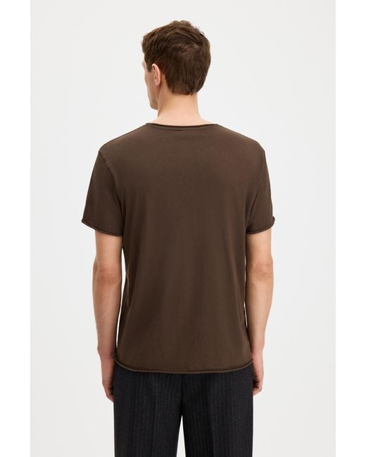 Filippa K Brown Roll Neck Tee for men