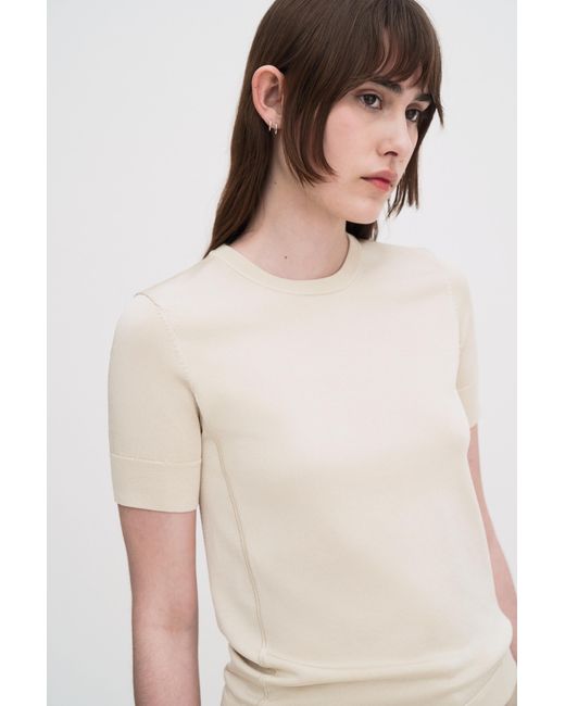 Filippa K Natural Glossy Knit Top