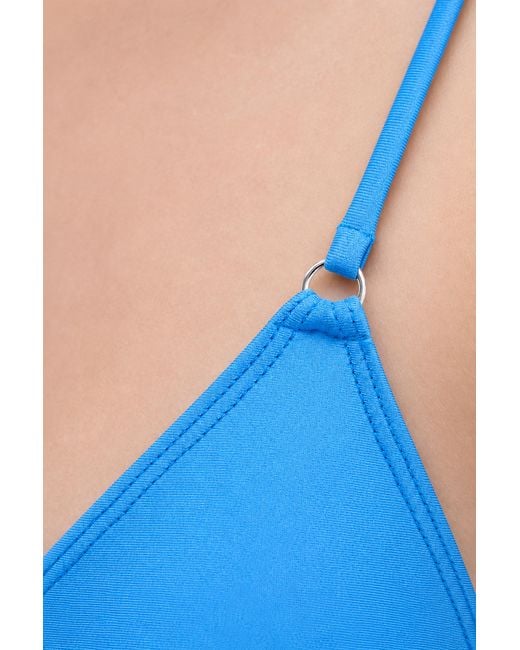 Filippa K Blue Triangle Bikini Top