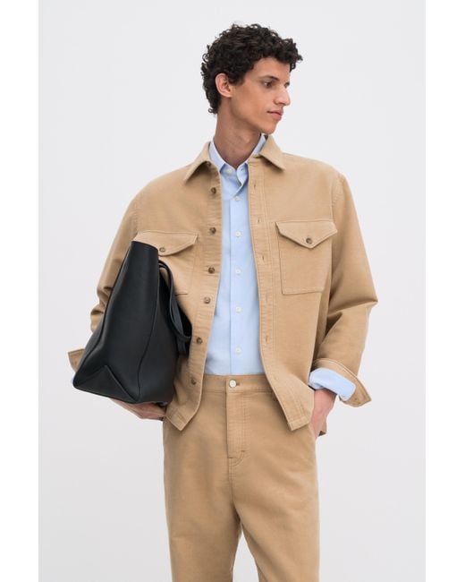 Filippa K Natural Moleskin Patch Pocket Overshirt for men