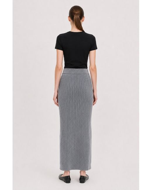 Filippa K Gray Rib Knit Skirt