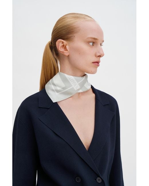 Filippa K White Printed Silk Scarf