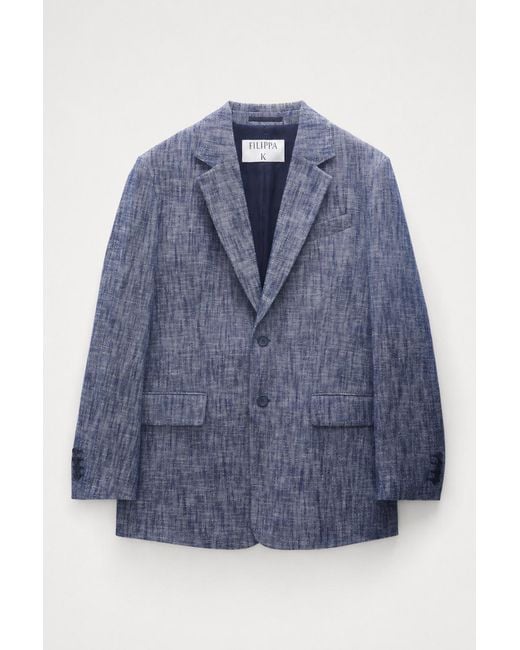 Filippa K Blue Davina Textured Blazer