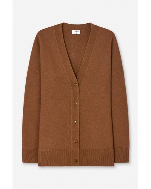 Filippa K Brown Hourglass Felted Cardigan