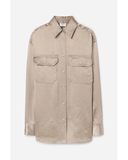 Filippa K Brown Fluid Work Shirt