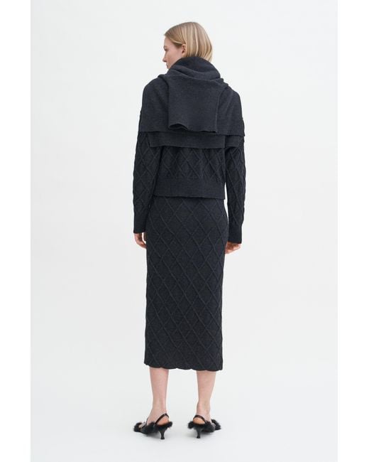 Filippa K Blue Diamond Cable Skirt