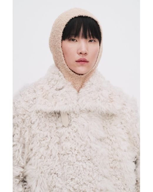 Filippa K White Fluffy Balaclava