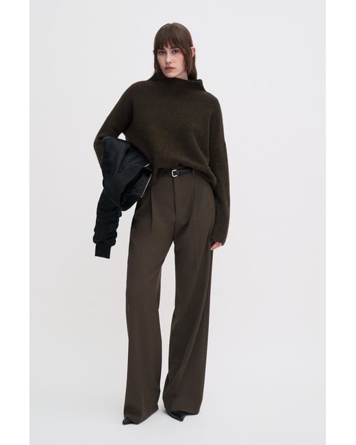 Filippa K Black Mika Yak Funnelneck Sweater