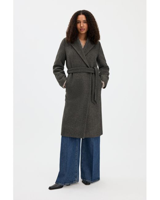 Filippa K Black Charlotte Twill Belted Coat