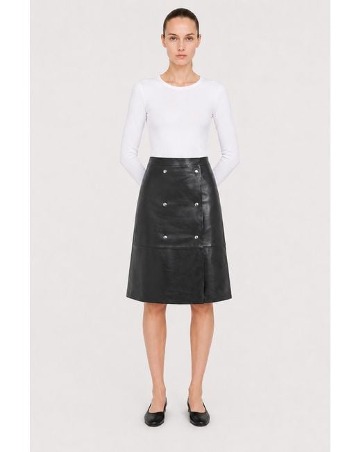 Filippa K Blue Miley Leather Skirt