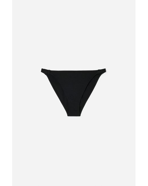 Filippa K Black Gathered Back Bikini Top