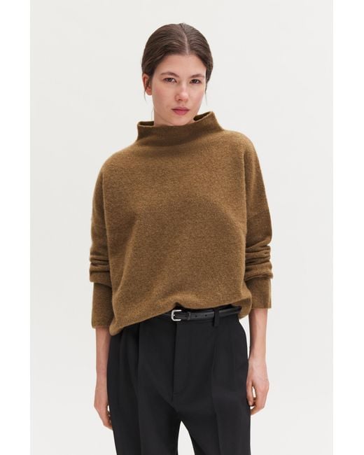 Filippa K Brown Mika Yak Funnelneck Sweater