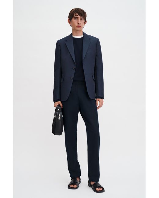 Filippa K Blue Hugh Cotton Linen Blazer for men