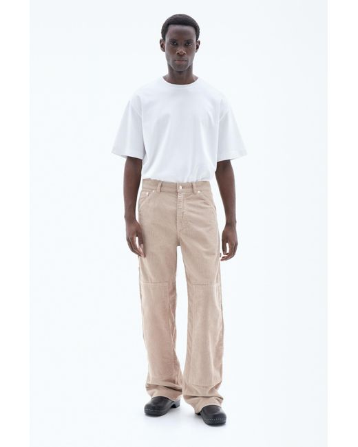 Filippa K White Corduroy Workwear Trousers for men