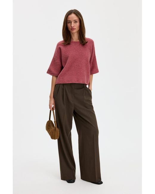 Filippa K Red Wool Yak Tee