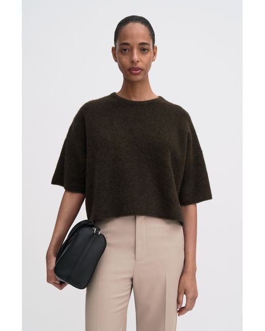 Filippa K Black Wool Yak Tee