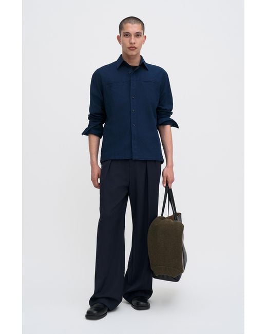 Filippa K Blue Welt Pocket Shirt for men