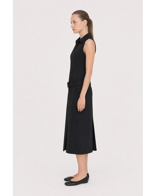Filippa K Blue Belted Zip Dress